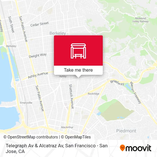 Telegraph Av & Alcatraz Av map