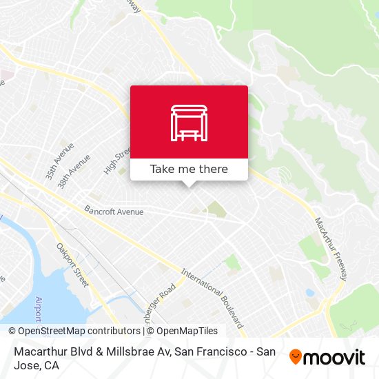 Mapa de Macarthur Blvd & Millsbrae Av