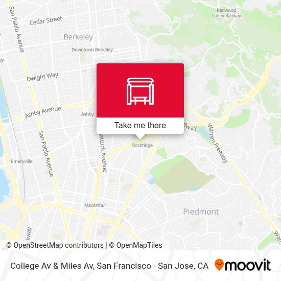 College Av & Miles Av map