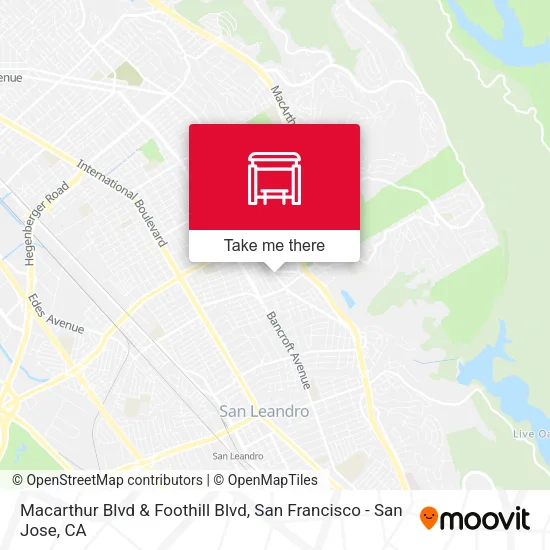 Macarthur Blvd & Foothill Blvd map