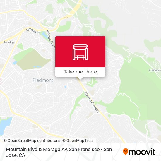 Mountain Blvd & Moraga Av map