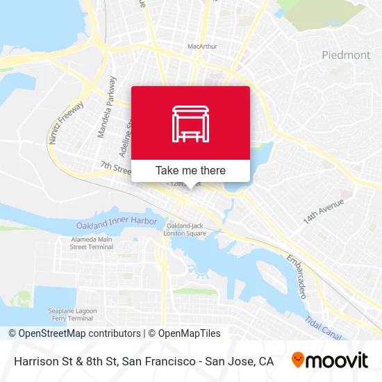 Harrison St & 8th St map