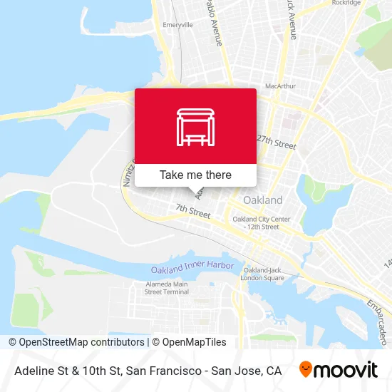 Adeline St & 10th St map