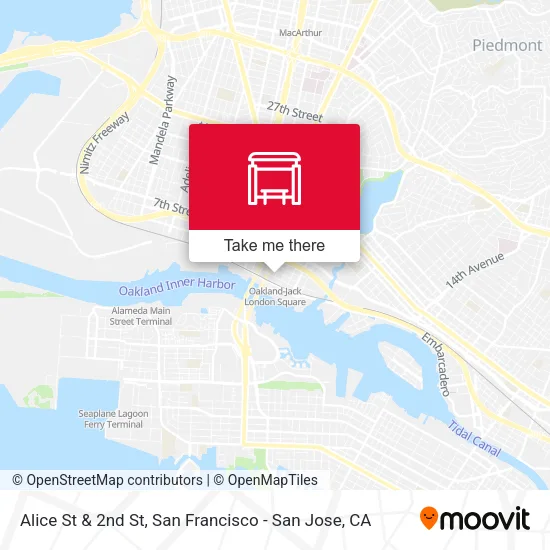 Mapa de Alice St & 2nd St