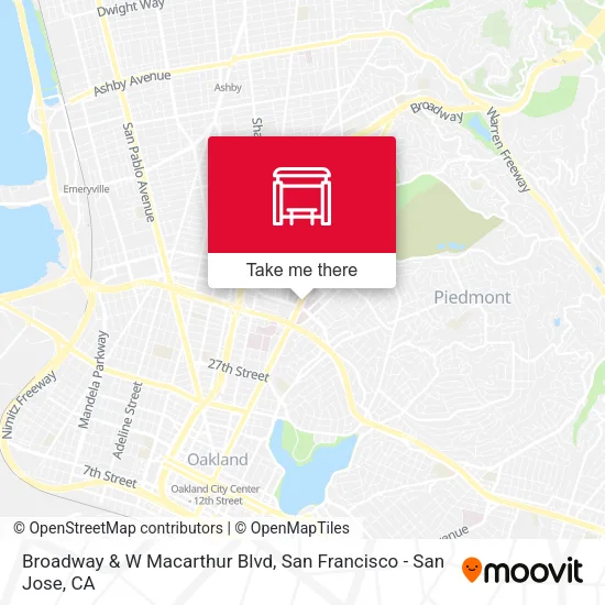 Broadway & W Macarthur Blvd map