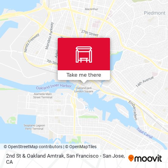 Mapa de 2nd St & Oakland Amtrak