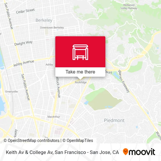 Keith Av & College Av map