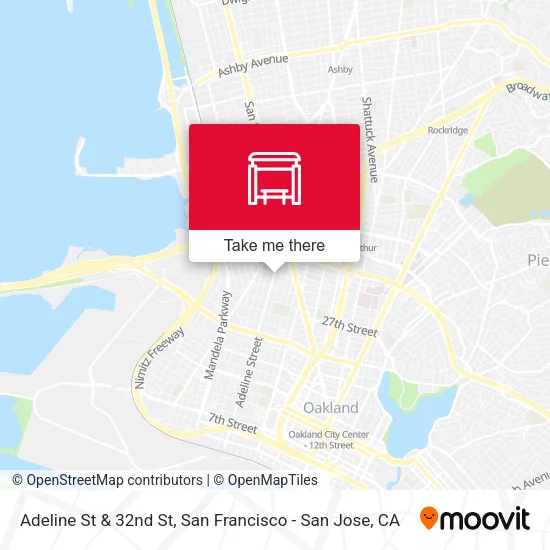 Adeline St & 32nd St map