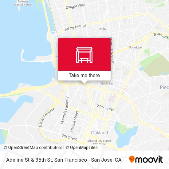 Adeline St & 35th St map