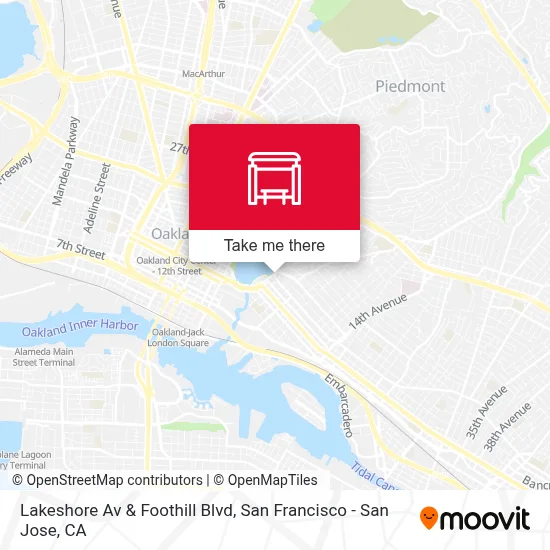 Lakeshore Av & Foothill Blvd map