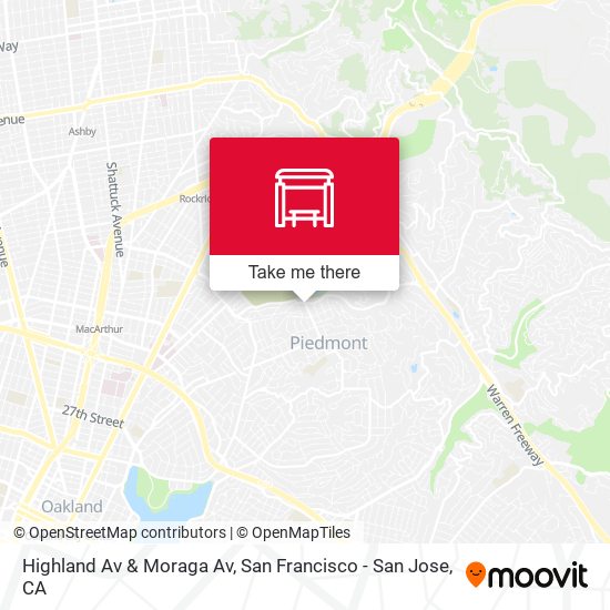 Mapa de Highland Av & Moraga Av