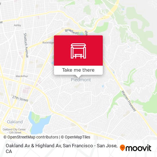 Oakland Av & Highland Av map