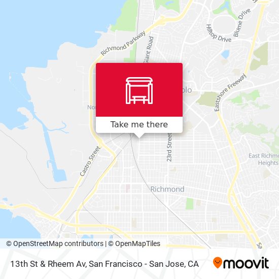 13th St & Rheem Av map