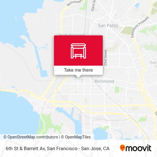 6th St & Barrett Av map