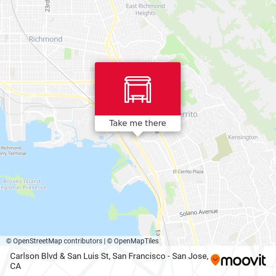 Carlson Blvd & San Luis St map