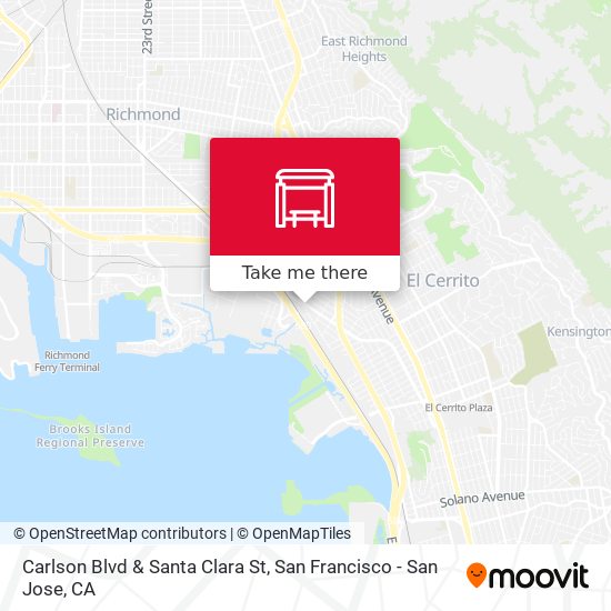 Carlson Blvd & Santa Clara St map
