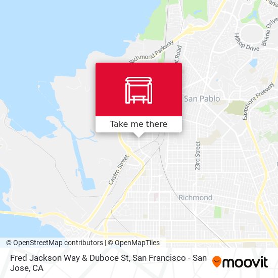 Mapa de Fred Jackson Way & Duboce St