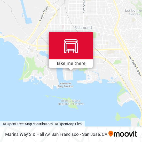 Marina Way S & Hall Av map