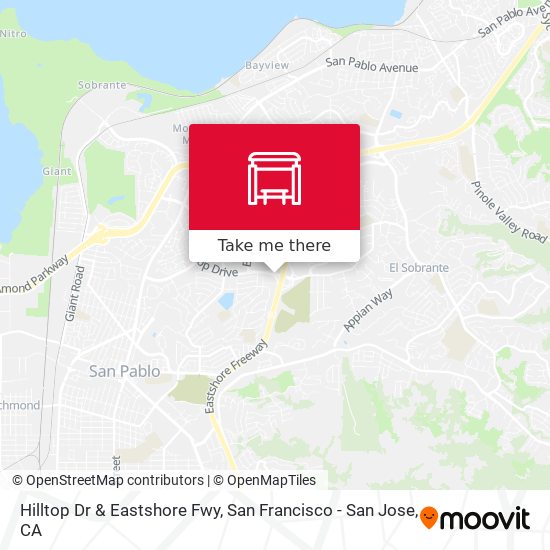 Hilltop Dr & Eastshore Fwy map