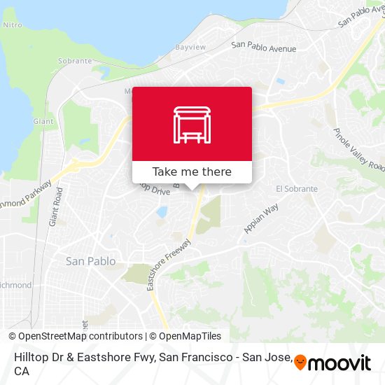 Hilltop Dr & Eastshore Fwy map