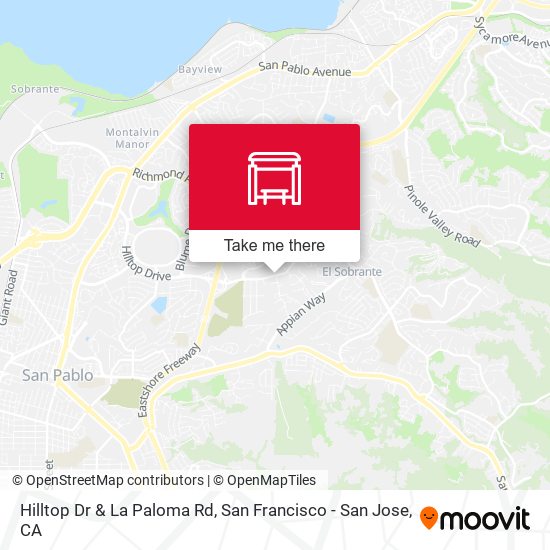 Hilltop Dr & La Paloma Rd map