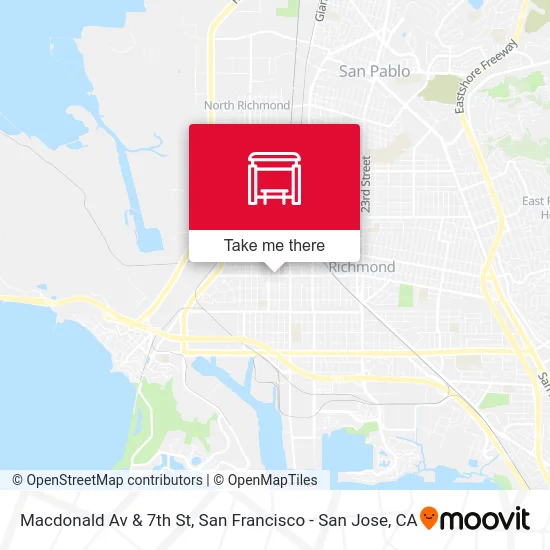 Macdonald Av & 7th St map