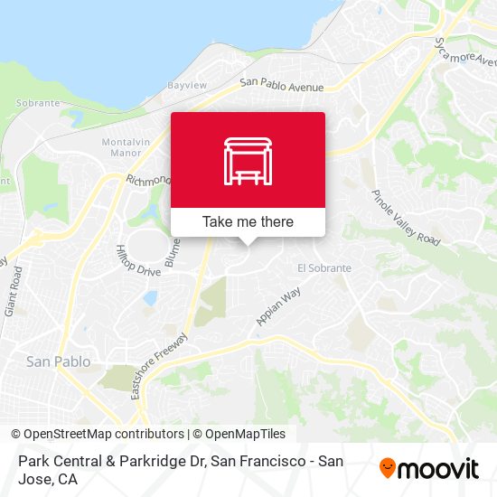 Park Central & Parkridge Dr map