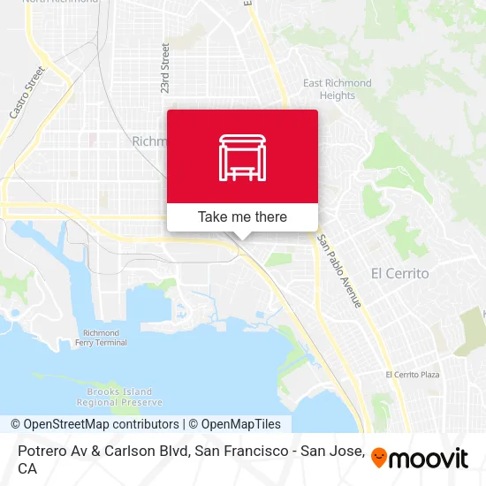Potrero Av & Carlson Blvd map