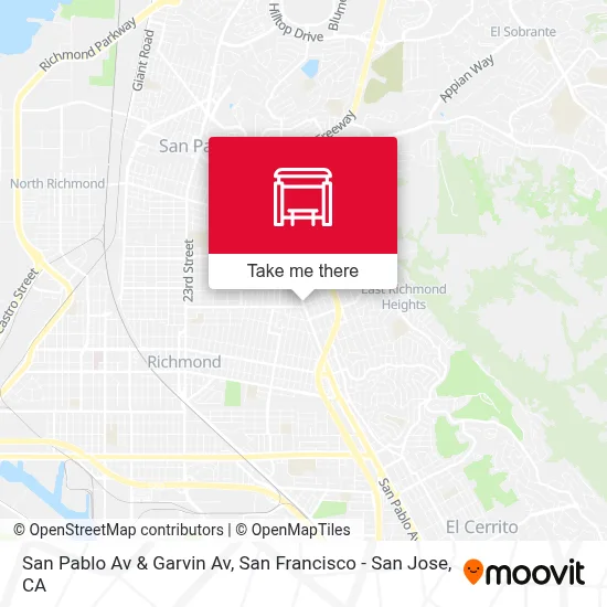 San Pablo Av & Garvin Av map