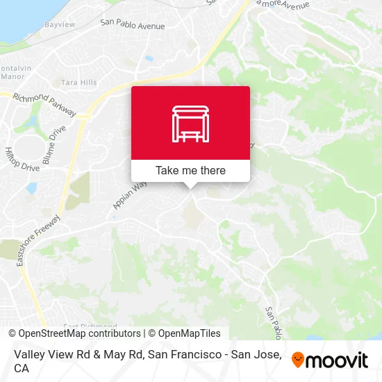Valley View Rd & May Rd map