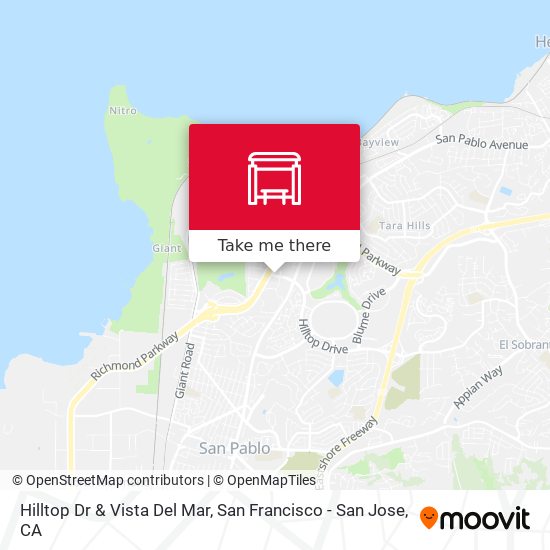 Mapa de Hilltop Dr & Vista Del Mar