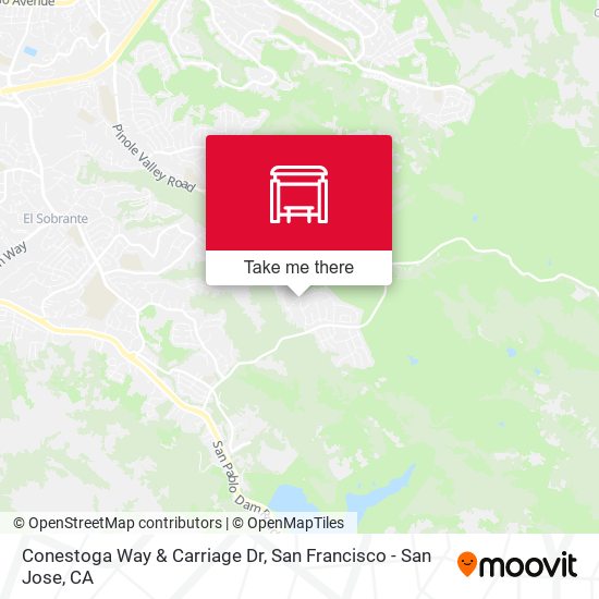 Conestoga Way & Carriage Dr map
