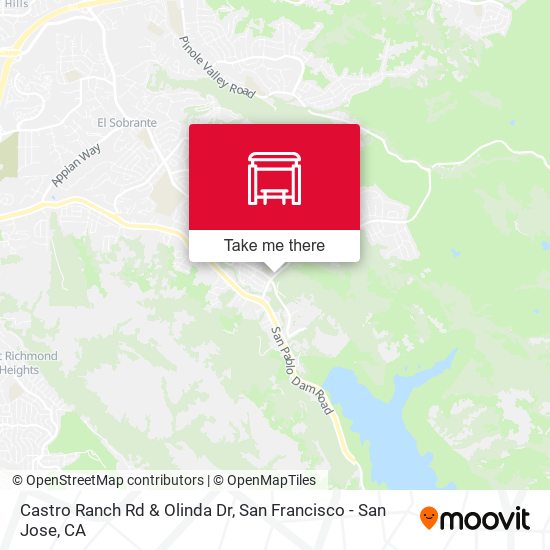 Castro Ranch Rd & Olinda Dr map
