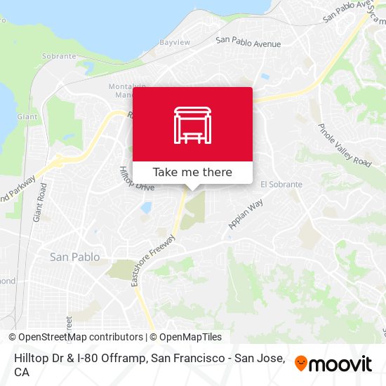 Hilltop Dr & I-80 Offramp map