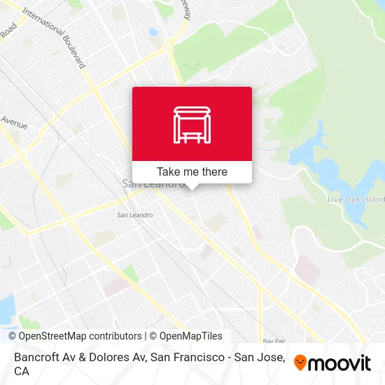 Bancroft Av & Dolores Av map