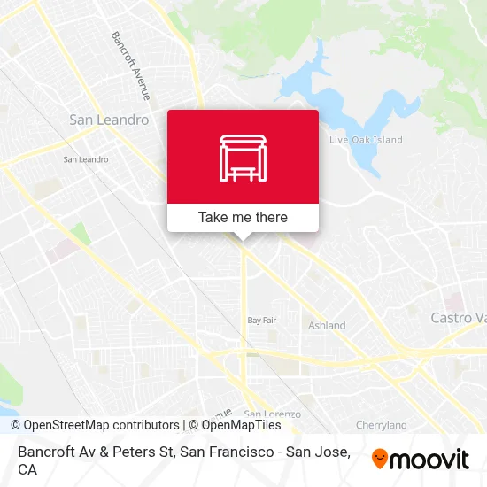 Bancroft Av & Peters St map
