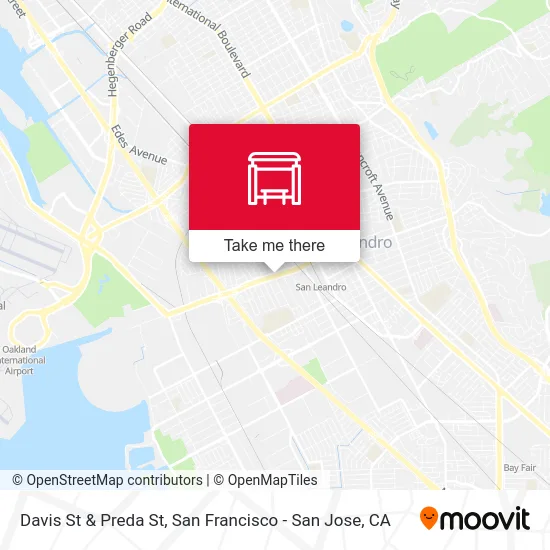 Davis St & Preda St map