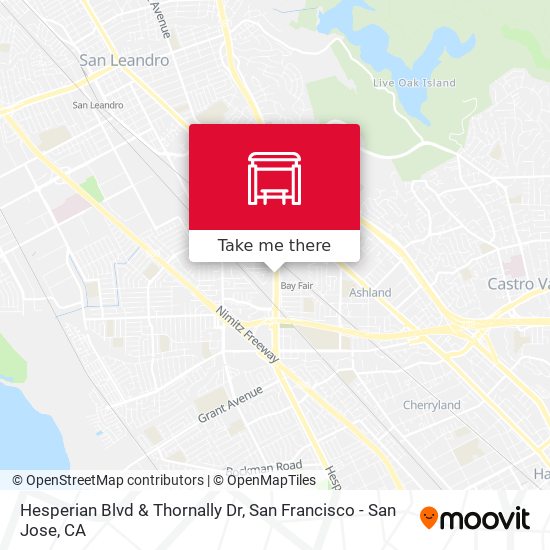 Hesperian Blvd & Thornally Dr map