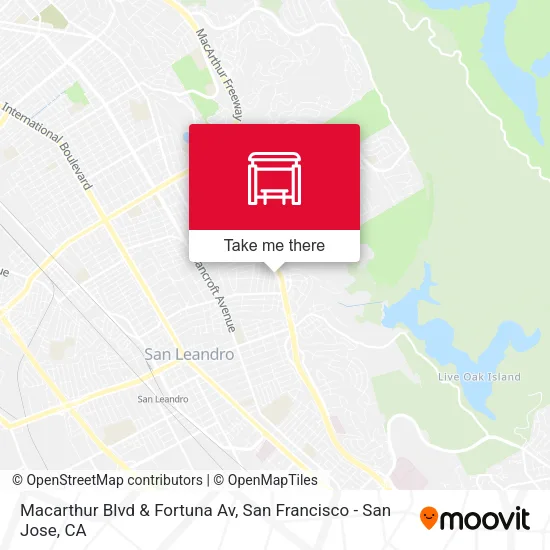 Macarthur Blvd & Fortuna Av map