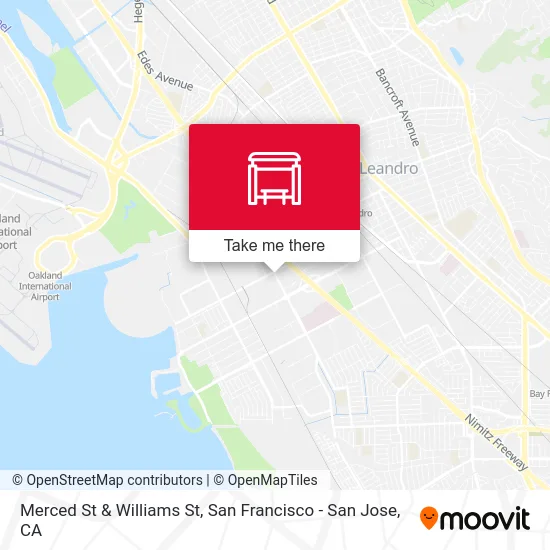 Merced St & Williams St map
