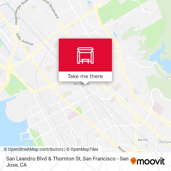 San Leandro Blvd & Thornton St map