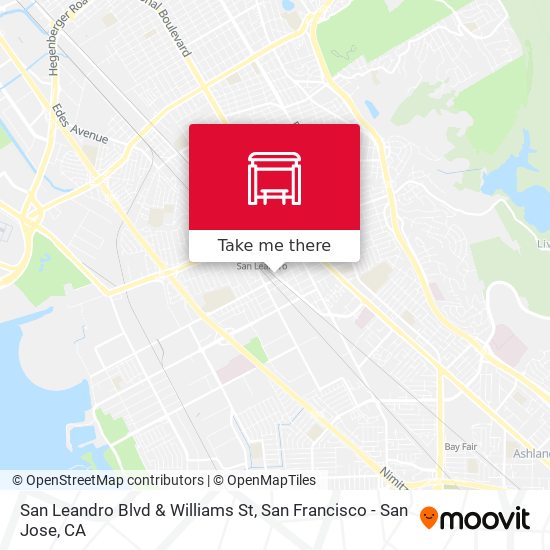 San Leandro Blvd & Williams St map