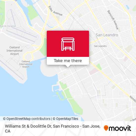 Williams St & Doolittle Dr map