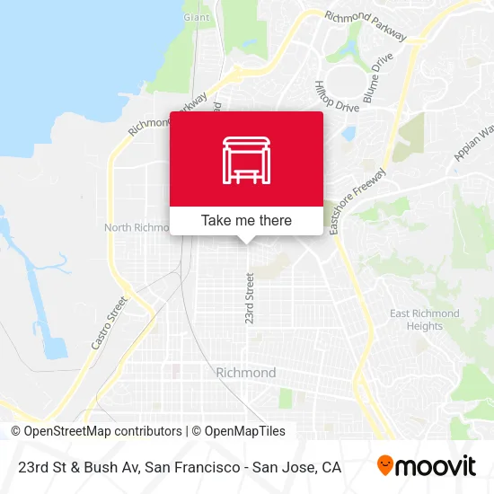 23rd St & Bush Av map