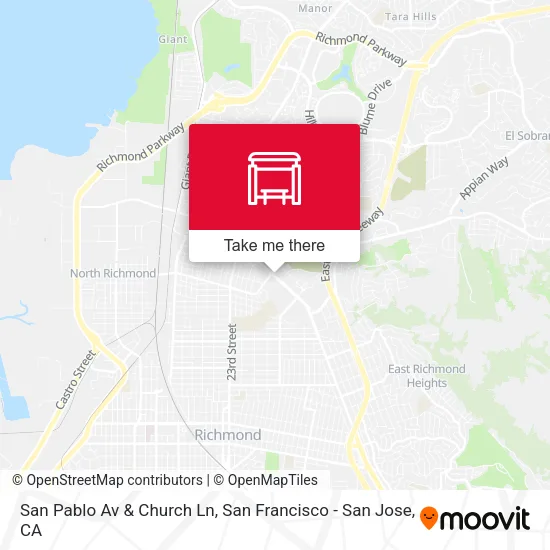 Mapa de San Pablo Av & Church Ln