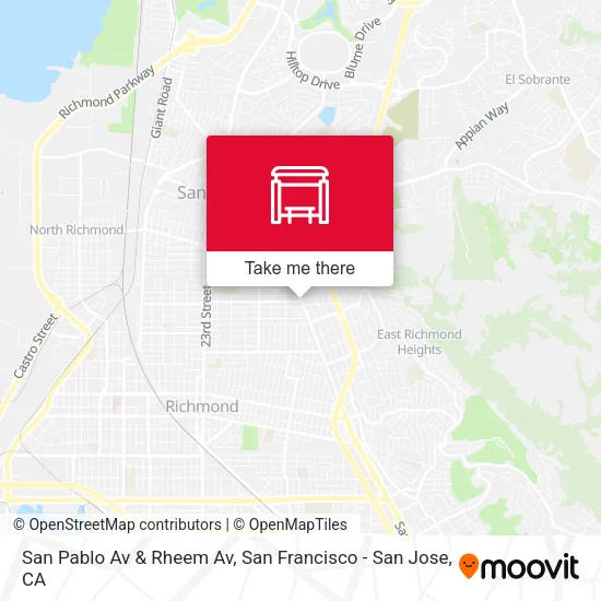 San Pablo Av & Rheem Av map