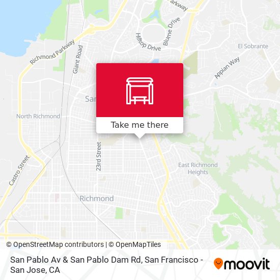 San Pablo Av & San Pablo Dam Rd map