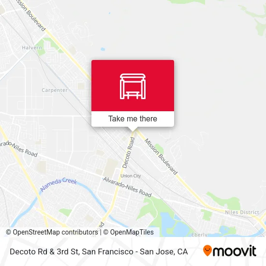 Mapa de Decoto Rd & 3rd St