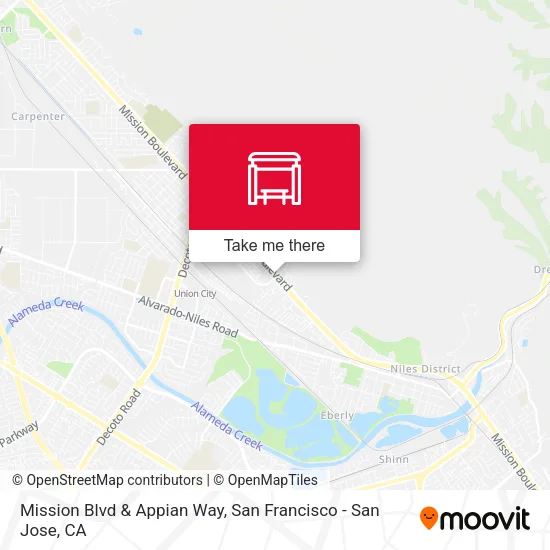 Mission Blvd & Appian Way map