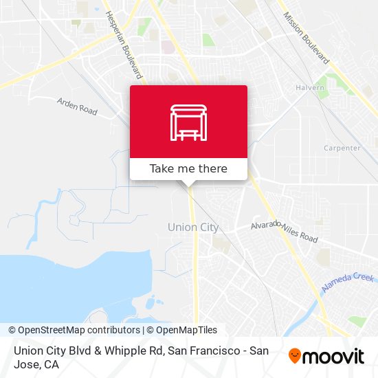 Union City Blvd & Whipple Rd map